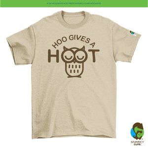 Hoo Gives a Hoot Owl T-Shirt SAND LIGHT TAN